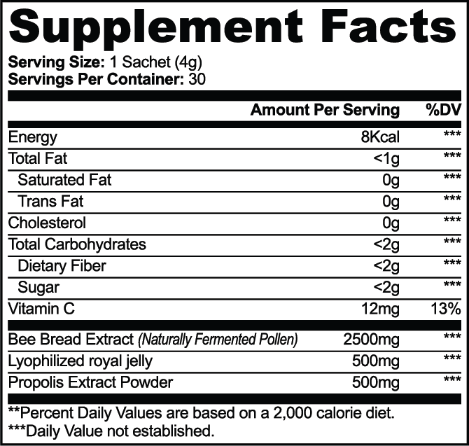 Bee Bread Powder – Fermented Pollen Superfood for Immune & Energy Support