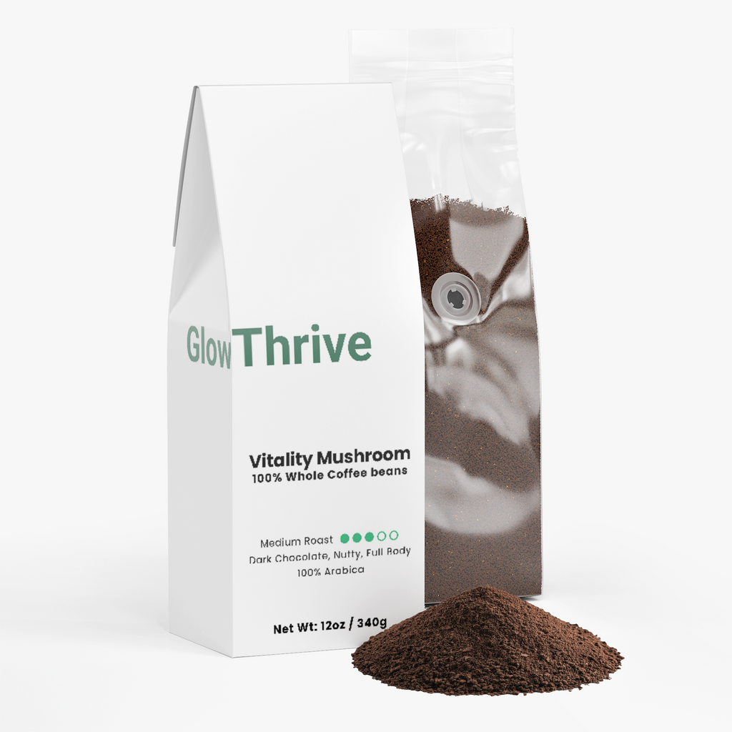 Vitality Mushroom Coffee – Medium Roast with Adaptogenic Mushroom Blend