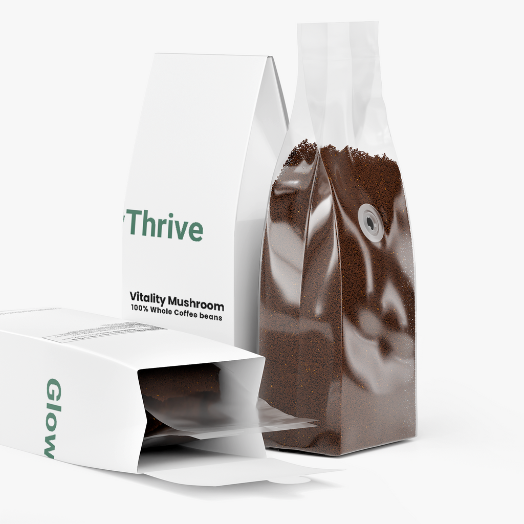 Vitality Mushroom Coffee – Medium Roast with Adaptogenic Mushroom Blend