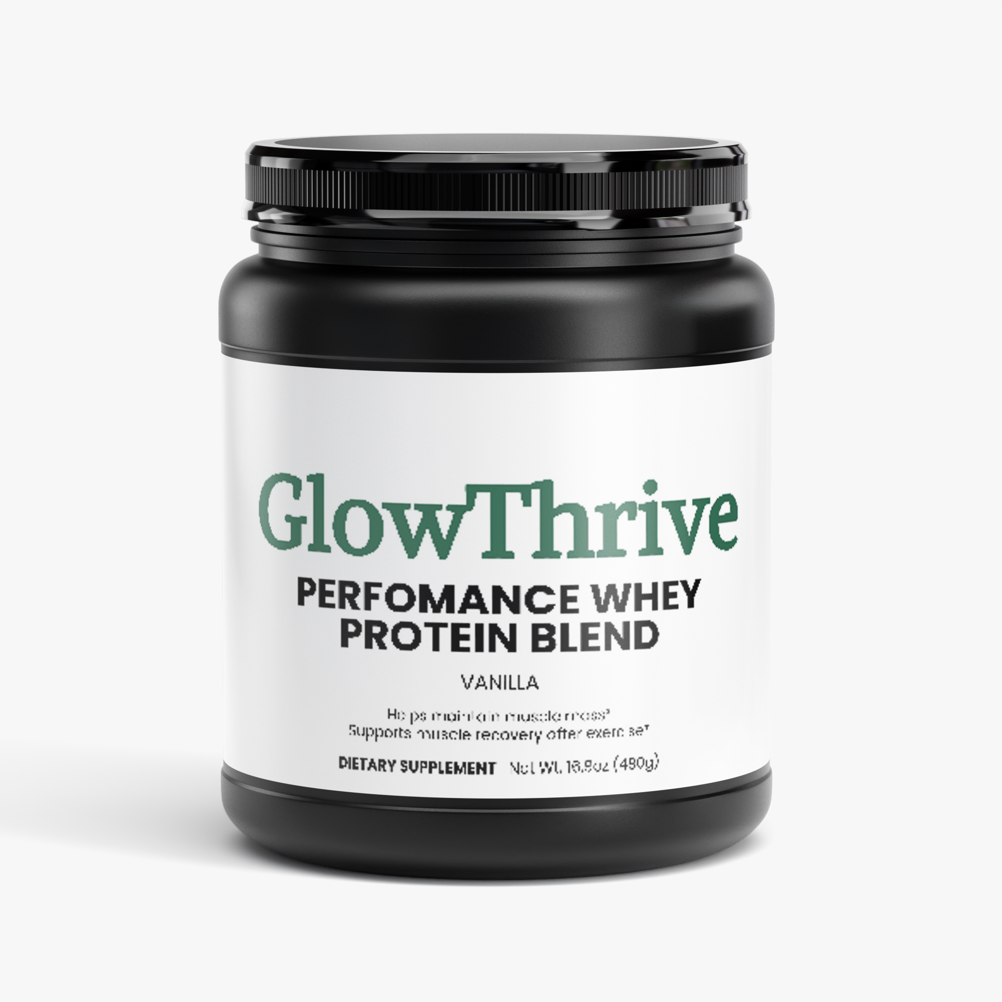 Performance Whey Protein Powder – Vanilla Flavor Muscle Recovery Blend
