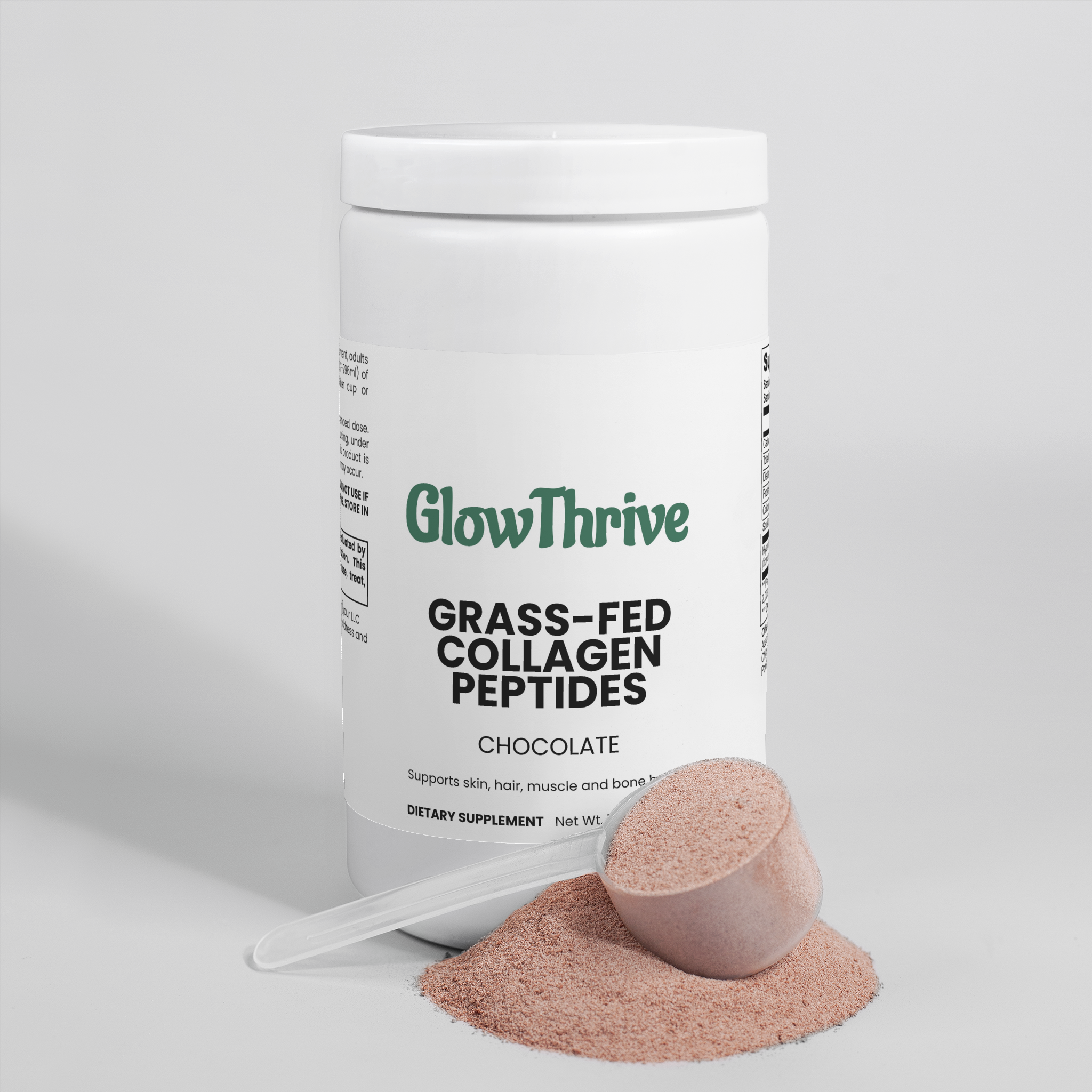 Grass-Fed Collagen Peptides Powder – Chocolate Flavor Skin & Joint Support