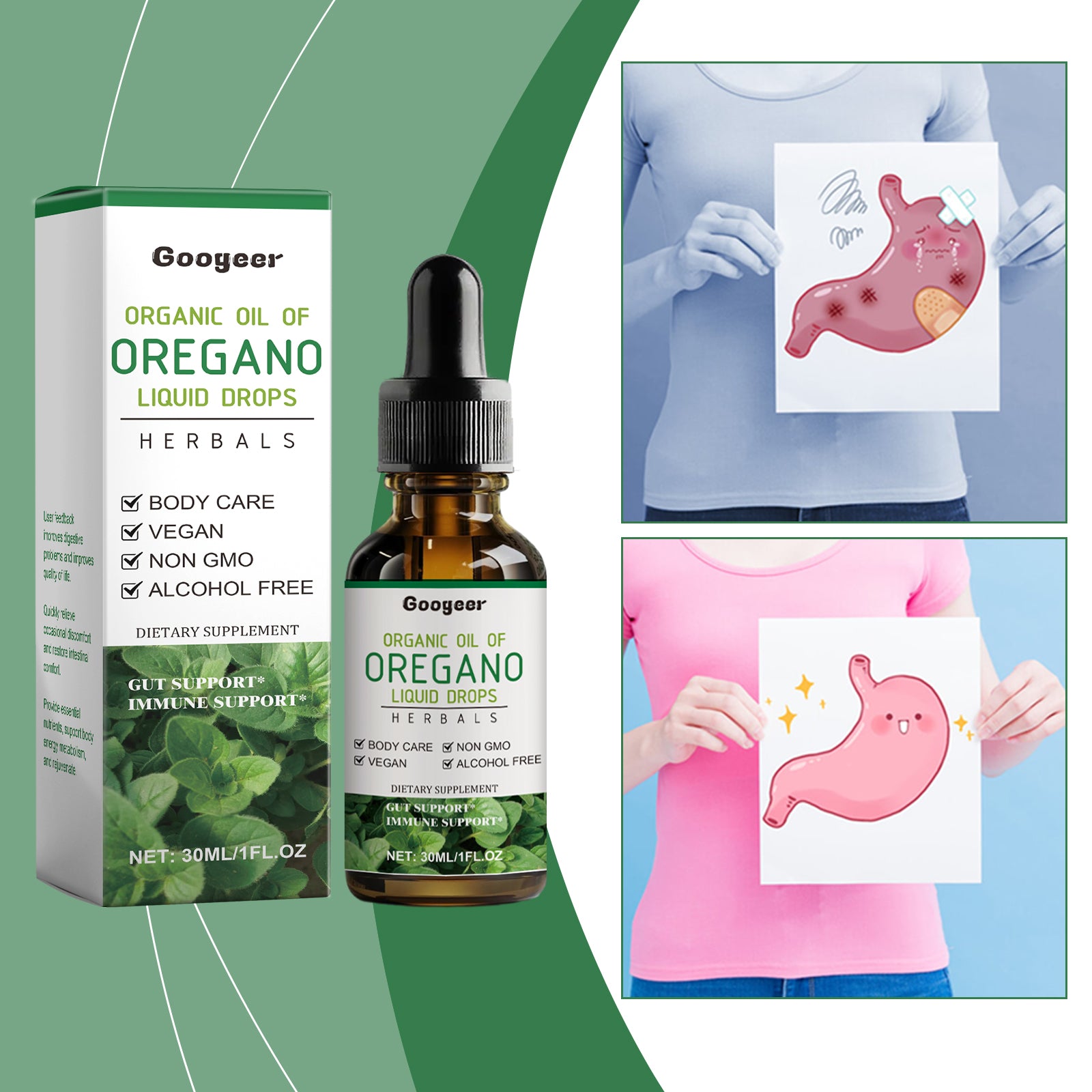 Organic Oregano Digestive Drops – Gut Health & Digestive Support