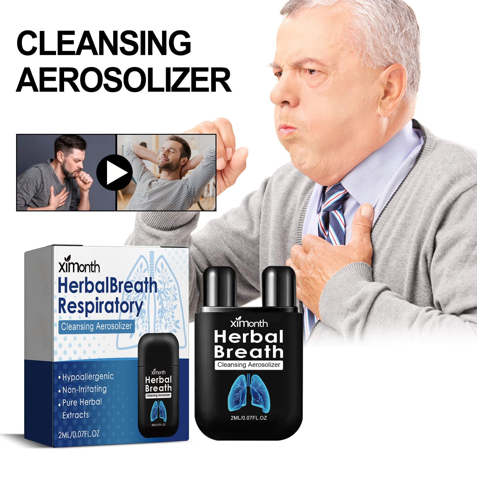 Nasal Relief Spray – Menthol & Turmeric Formula for Sinus Cleansing.