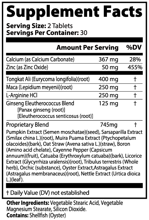 Men's Vitality Supplement – Testosterone, Energy & Performance Support