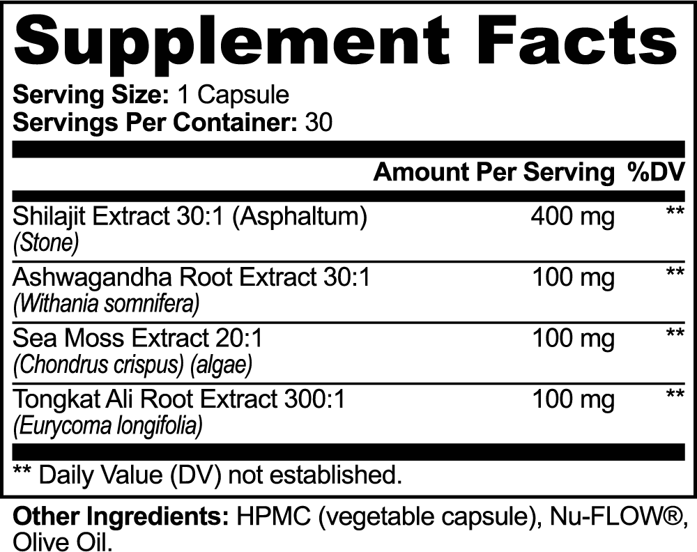 Shilajit Adaptogen Complex – Energy, Stamina & Vitality Supplement