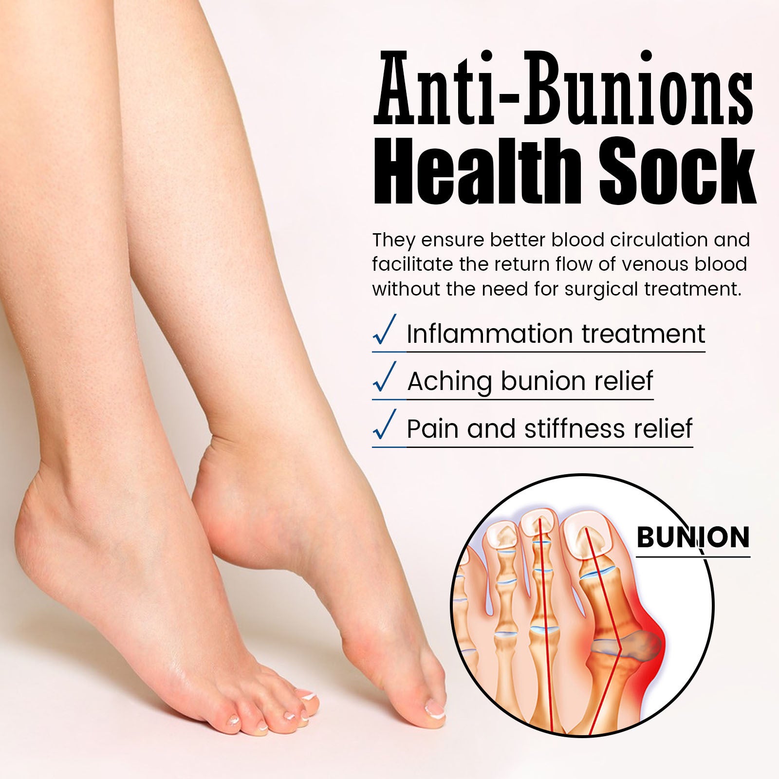 Bunion Relief Socks – Foot Health & Toe Alignment Support