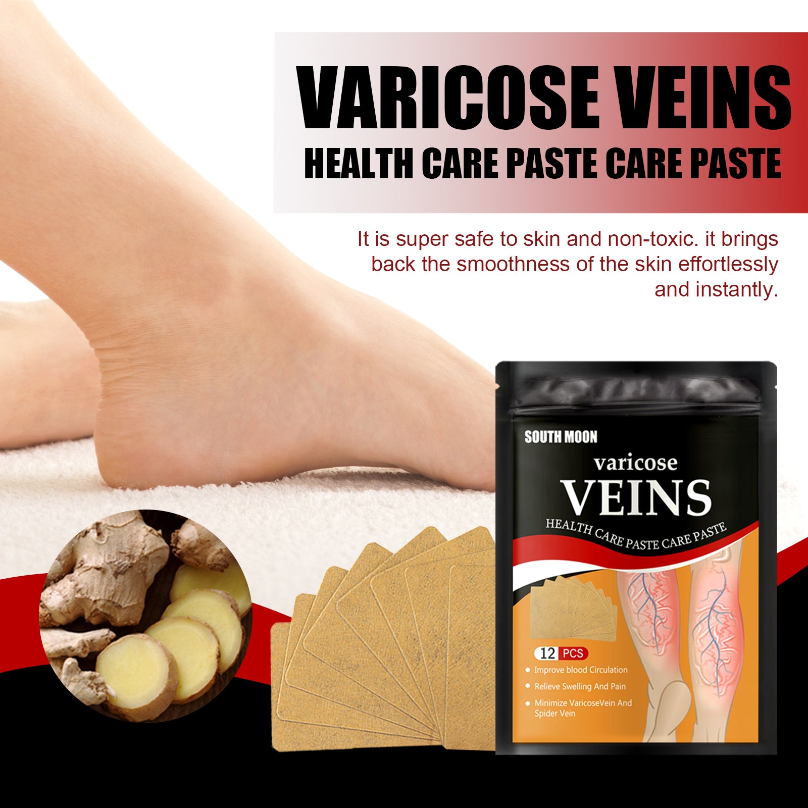 Varicose Vein Relief Patch – Topical Leg Circulation Support