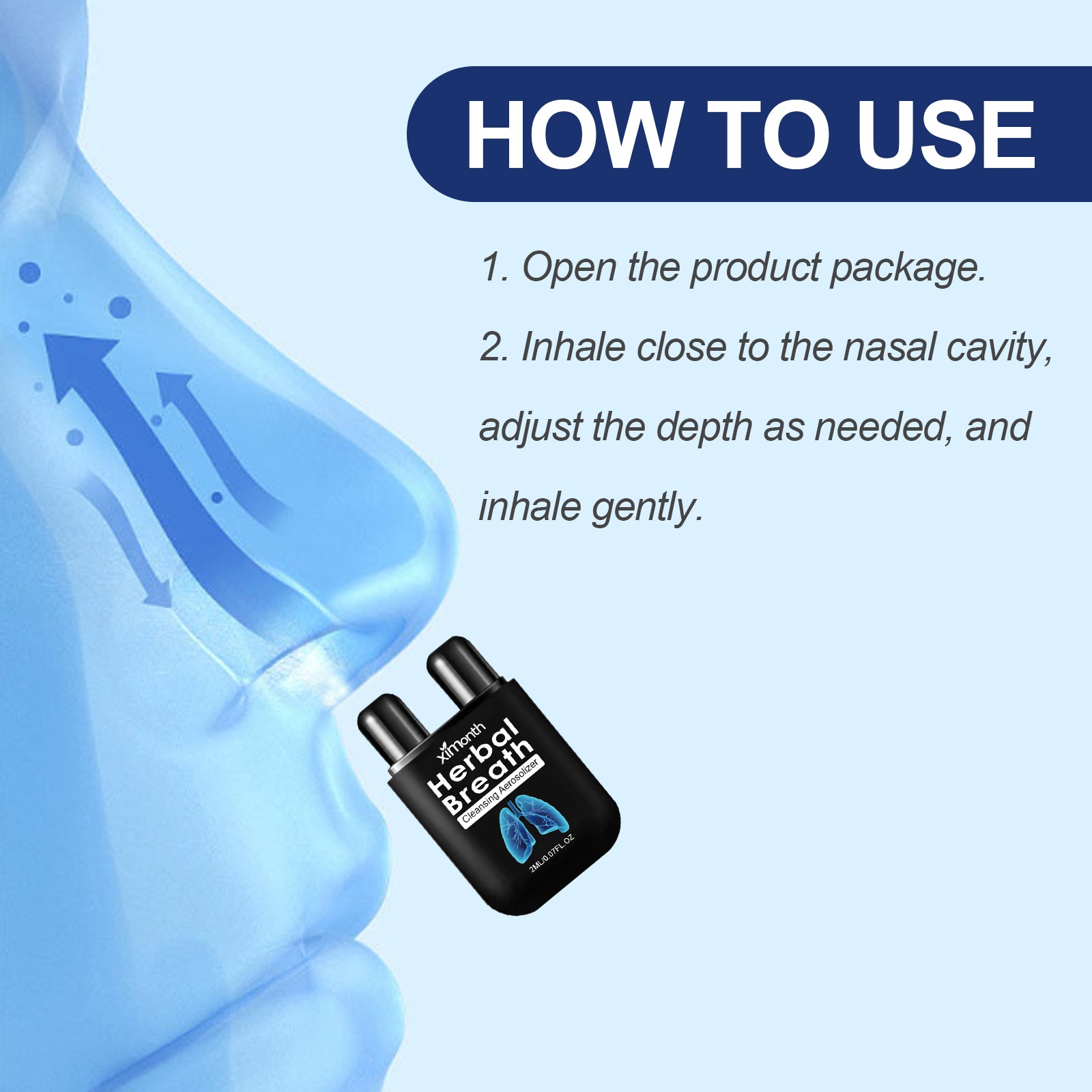 Nasal Relief Spray – Menthol & Turmeric Formula for Sinus Cleansing.