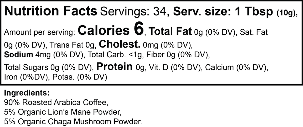 Vitality Mushroom Coffee – Medium Roast with Adaptogenic Mushroom Blend