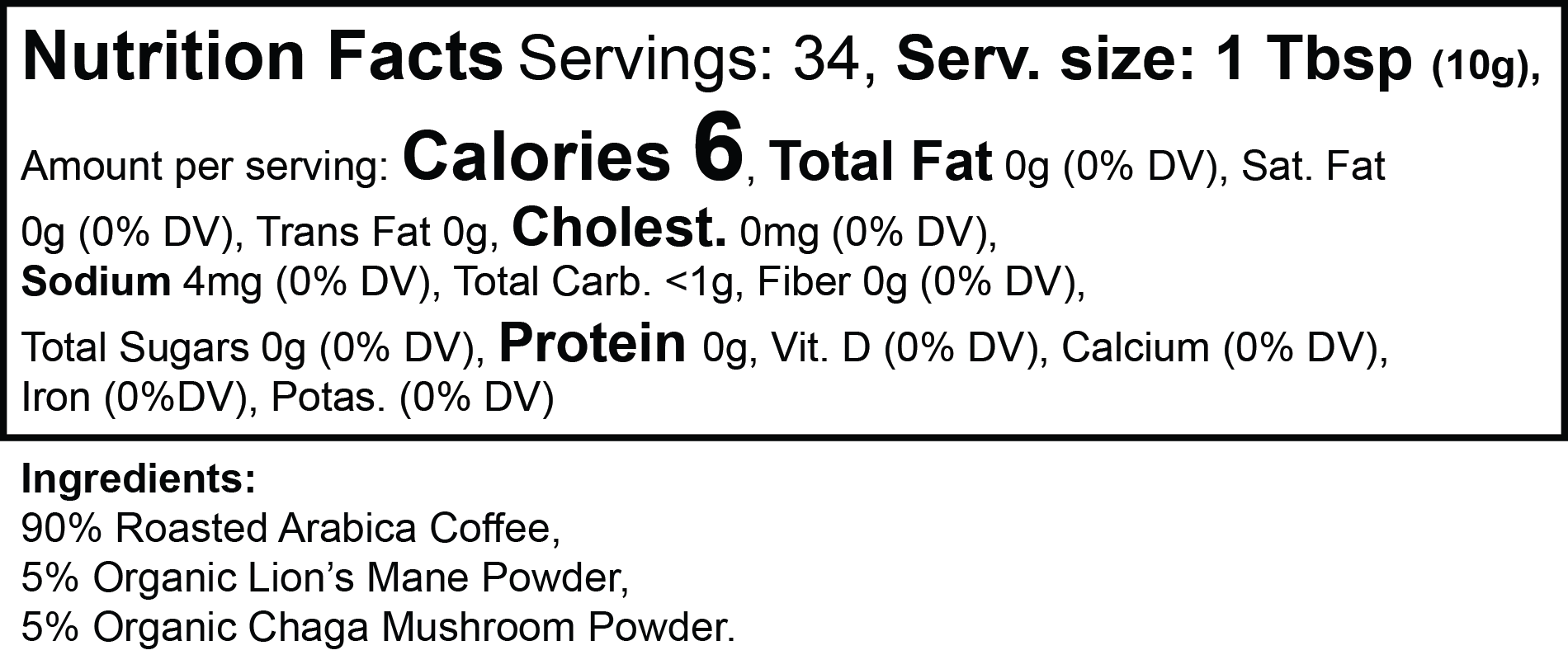 Vitality Mushroom Coffee – Medium Roast with Adaptogenic Mushroom Blend